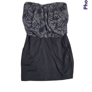 Bloom mini dress strapless party dress size small